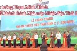 Thủ tướng Phạm Minh Chính dự lễ khánh thành Nhà máy Nhiệt điện Thái Bình 2