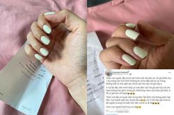 Làm bộ nail trơn, cô nàng 'xỉu up xỉu down' cầm bill thanh toán