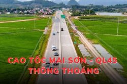 Cao tốc Mai Sơn - QL45 thông thoáng , người dân về quê nghỉ lễ thoát cảnh tắc đường