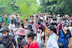 Hàng nghìn du khách về thăm quê Bác trong ngày thống nhất non sông