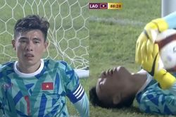 Văn Chuẩn gánh hàng thủ đến nỗi tóe máu, chưa bao giờ U22 Việt Nam bị Lào ép sân tới thế