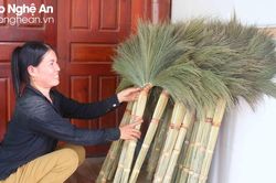 Làng nghề chổi đót ở Thanh Chương bán chạy hàng, được giá