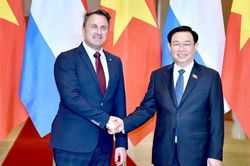 Chủ tịch Quốc hội Vương Đình Huệ hội kiến Thủ tướng Đại Công quốc Luxembourg