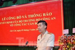 Công bố quyết định của Bộ trưởng Bộ Công an về công tác cán bộ ở Lào Cai