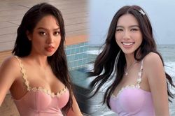 Thanh Thủy 'chạm trán' đồ bơi với Thùy Tiên: 'Chánh cung' có vượt mặt được hoa hậu quốc dân?
