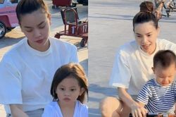 Tan chảy với loạt khoảnh khắc Hồ Ngọc Hà chơi cùng các con
