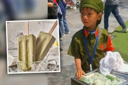 Hai chị em ở Trung Quốc bán 1.000 que kem để phụ giúp mẹ bị bại liệt