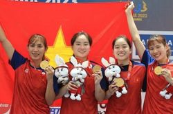 SEA Games 32: Xúc động và tự hào về thành tích HCV của đội tuyển bóng rổ 3x3 nữ Việt Nam
