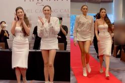 Thiên Ân bị 'chặt đẹp' khi đọ catwalk với Võ Hoàng Yến, netizen nói thẳng điều phũ phàng