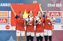Trưởng đoàn Thể thao Việt Nam tại SEA Games xúc động khi bóng rổ giành vàng