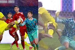 Cận cảnh cầu thủ Malaysia phạm lỗi với Văn Chuẩn, U22 Việt Nam nhận bàn thua oan ức