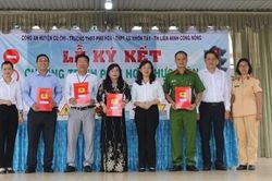 Công an huyện Củ Chi: Triển khai mô hình 'Cổng trường an toàn giao thông'