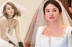Cùng diện váy cưới: Song Hye Kyo ưa truyền thống, Han So Hee mới mẻ