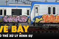 Bức xúc tàu điện metro bị vẽ bậy: 'Vui thôi đừng vui quá'