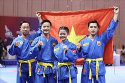 SEA Games 32: Các VĐV đội tuyển Vovinam Lào đạt chỉ tiêu đặt ra