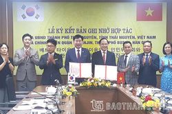 TP. Thái Nguyên ký kết bản ghi nhớ hợp tác với quận Busanjin (Hàn Quốc)