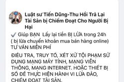 Giả danh luật sư hỗ trợ thu hồi tiền lừa đảo
