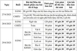 Cập nhật lịch thi tốt nghiệp THPT 2023