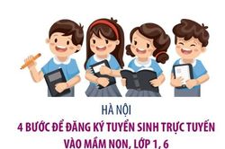 Hà Nội: 4 bước để đăng ký tuyển sinh trực tuyến vào mầm non, lớp 1, 6