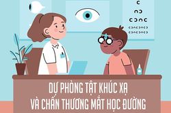 Infographic: Dự phòng tật khúc xạ và chấn thương mắt học đường
