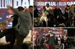 Hỗn loạn Boxing: Bố 'Vua giang hồ' Fury đạp bàn, gây gổ với 2 võ sĩ trẻ