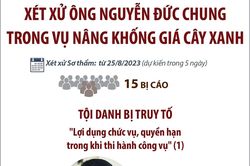 Xét xử sơ thẩm cựu Chủ tịch UBND TP Hà Nội Nguyễn Đức Chung trong vụ nâng khống giá cây xanh
