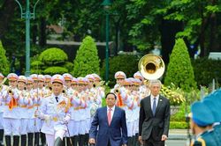 Thủ tướng Phạm Minh Chính chủ trì lễ đón Thủ tướng Singapore Lý Hiển Long