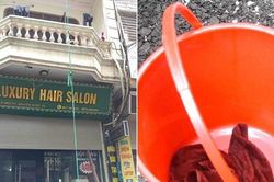 Cháy nhà ở Hà Nội, bà cho cháu vào xô, dòng dây thả từ ban công xuống đất