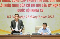 1.887 kiến nghị của cử tri gửi đến Kỳ họp thứ 5 Quốc hội đã được giải quyết