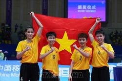 ASIAD 2023: Cầu mây nữ Việt Nam tiếp nối chuỗi ngày thăng hoa