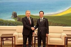 Chủ tịch nước Võ Văn Thưởng gặp Tổng thống Uzbekistan