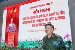 Quân khu 2: Sơ kết công tác kiểm tra, giám sát, thi hành kỷ luật đảng và thực hiện quy chế phối hợp với UBKT cấp ủy địa phương giữa nhiệm kỳ 2020-2025