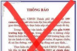 Vĩnh Long: Điều tra kẻ tung tin lắp đặt gần 200 camera phạt nguội