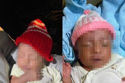 Hai trẻ sinh đôi bị bỏ ven đường trong đêm Giáng sinh kèm lá thư của người mẹ