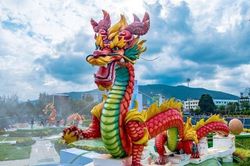 Vẻ oai phong của rồng linh vật ở Bình Định