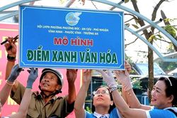 Ra mắt mô hình 'Điểm xanh văn hóa' và hoạt động vì cộng đồng