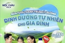 Dòng sữa thanh trùng ít đường mới của Mộc Châu Milk được người tiêu dùng yêu thích