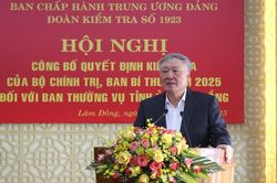 Đoàn kiểm tra số 1923 của Bộ Chính trị, Ban Bí thư làm việc với Ban Thường vụ Tỉnh ủy Lâm Đồng