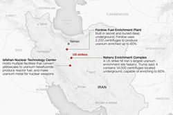 Giải mã 3 cơ sở hạt nhân của Iran vừa bị Mỹ không kích