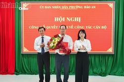 Phường Bảo An công bố quyết định bổ nhiệm Giám đốc Trung tâm Dịch vụ, sự nghiệp công