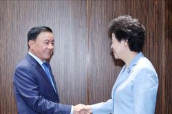 Thường trực Ban Bí thư Trần Cẩm Tú tiếp Phó Chủ tịch Chính hiệp Toàn quốc Trung Quốc