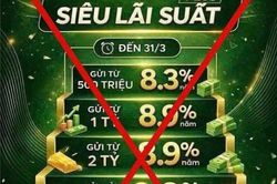 Giả mạo ngân hàng quảng cáo 'gói tiết kiệm VIP' lãi suất 20%/năm