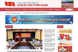 Vận h&agrave;nh Cổng Th&ocirc;ng tin điện tử v&agrave; Fanpage Đảng bộ tỉnh Tuy&ecirc;n Quang