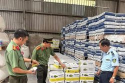 Phát hiện 46 tấn keo dán gạch nghi xâm phạm quyền sở hữu công nghiệp