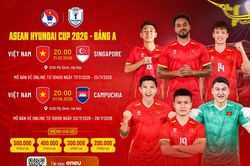 Mở b&aacute;n v&eacute; hai trận s&acirc;n nh&agrave; của tuyển Việt Nam tại ASEAN Cup 2026