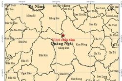 Động đất 3,0 độ Richter tại Quảng Ng&atilde;i