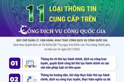11 loại thông tin cung cấp trên Cổng Dịch vụ công quốc gia