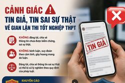 Công an tỉnh Ninh Bình cảnh báo thông tin sai sự thật về gian lận thi tốt nghiệp THPT