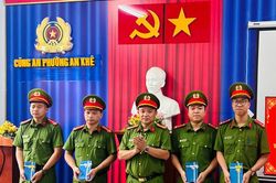 Công an phường An Khê khen thưởng các tập thể, cá nhân có thành tích xuất sắc trong công tác