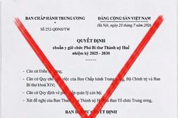Văn bản về công tác nhân sự của TP Huế lan truyền trên mạng xã hội là giả mạo